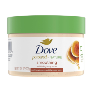 Dove Powered By Nature Smoothing Body Polish Exfoliating With 5 Natural Origin Ingredient Blend For Skin Care 10.5 oz (Pack of 1)
