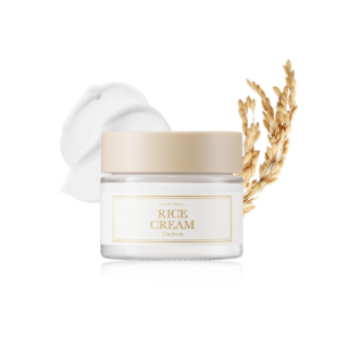 I'm from Rice Cream 1.76 Ounce, Rice Bran Essence with Ceramide, Glowing Look, Improves Moisture Skin Barrier, Deep Nourishment, Smooths and Evens Skin Tone, K-Beauty