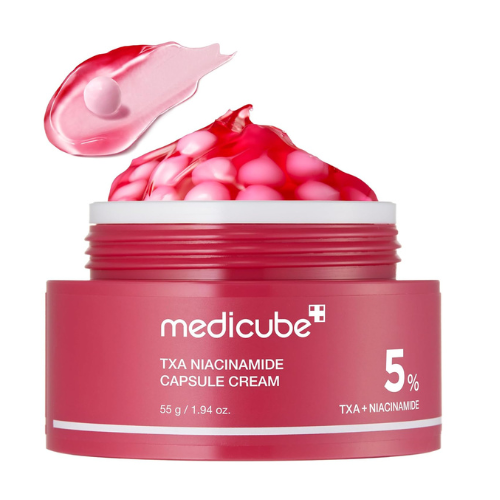 medicube TXA+Niacinamide Capsule Cream | Dual Radiance Moisturizer, Ideal for Use After Spot Care | For Uneven Skin Tone, Texture & Hydration | 99% Pure Tranexamic Acid | Korean Skincare | 1.94oz