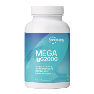 Microbiome Labs Mega IgG2000 Capsules - Dairy Free Bovine Colostrum Supplement Alternative - Immunoglobulin Supplement from Bovine Serum to Support Digestive Health (120 Capsules)