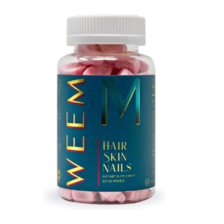 WEEM Hair Skin and Nails Gummies - Supports Healthy Hair - Vegan biotin Vitamins for Women & Men Supports Faster Hair Growth, Stronger Nails, Healthy Skin, Extra Strength (1)