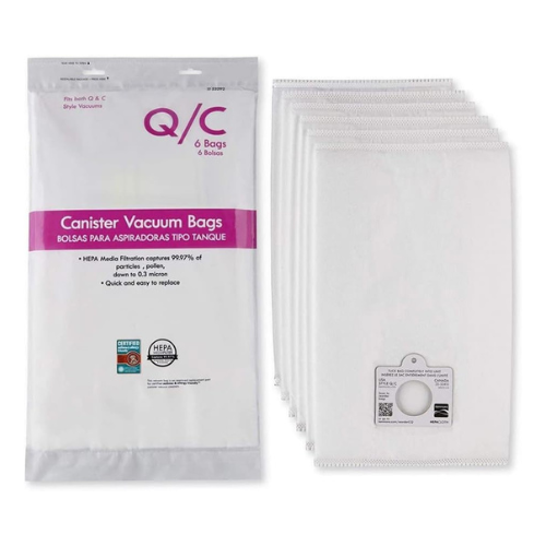 Compatible with Kenmore 53292 Type Q - C HEPA Canister Vacuum Bags,6-Pack (white)