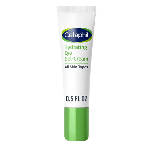 Cetaphil Hydrating Eye Gel-Cream, With Hyaluronic Acid, 0.5 Fl oz, Brightens and Smooths Under Eyes, 24 Hour Hydration for All Skin Types, (Packaging May Vary)