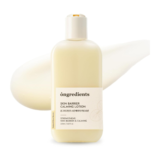 ONGREDIENTS Skin Barrier Calming Lotion | Lightweight Moisturizer for Dry, Sensitive Skin | Centella, 9-Peptide Complex, Glucose, Soothing, Calming, Hydrating | Vegan, Korean skincare (7.43 fl Oz)