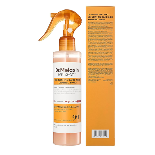 Dr.Melaxin Body Keratin Care Kojic Acid Turmeric Spray Gently Exfoliating Peeling Solution Korean Skincare All Skin Types 200ml - Image 2