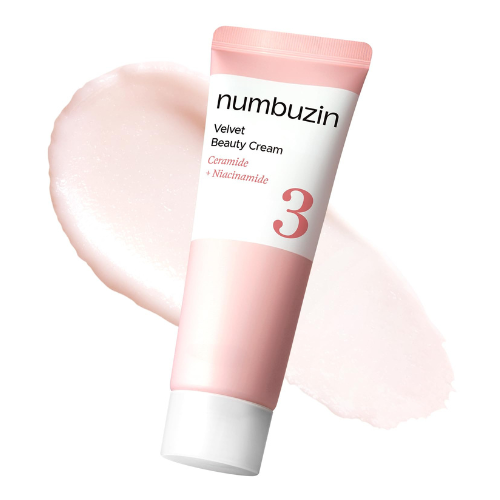 numbuzin No.3 Cream | Velvet Beauty Cream | Hydration, Textured Skin, Poreless, Smooth Skin, Makeup Prep, Primer, Niacinamide | 2.02 fl. oz.