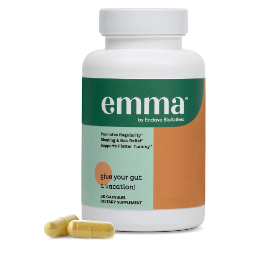 Emma Gut Health Doctors Endorsed Supplement - 60 Capsules - Relief from Gas and Bloating, Repairs Leaky Gut with Magnesium, Berberine, Vitamin D, Quercetin & More - Gut Health & Colon Cleanse Formula