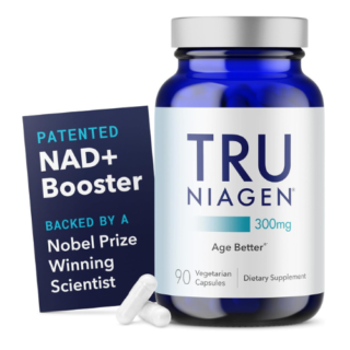 TRU NIAGEN Patented NAD+ Supplement for Anti Aging and Cell Regeneration, 300 mg Niagen, 90 Servings | Supports Cellular Energy, Brain, Muscle | Nicotinamide Riboside (NR) Take 1 Daily | 1 Bottle