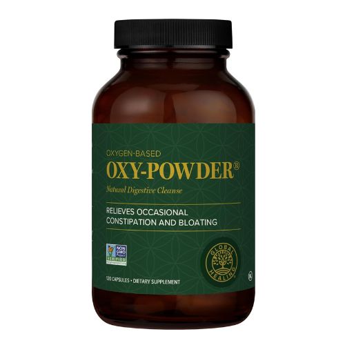 Global Healing Center Oxy-Powder Oxygen Based Safe and Natural Colon Cleanser and Relief from Occasional Constipation (120 Capsules)(Packaging may vary)