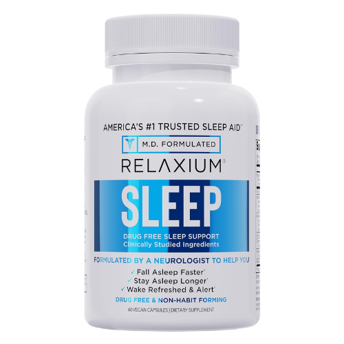 Relaxium Sleep Aid for Adults, Melatonin 5mg with Magnesium Glycinate, Sleep-Promoting Valerest & Ashwagandha, Non-Habit Forming Sleep Supplement, 60 Capsules, 30-Day Supply
