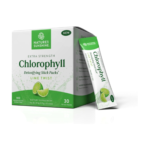 Nature's Sunshine Chlorophyll Stick Packs: Supercharge Your Detox and Boost Gut Health in Convenient, Delicious Stick Packs (Lime Twist)