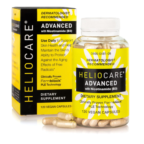 Heliocare Advanced Niacin B3 Supplement: Fernblock PLE Extract 240mg Per Serving - Supports Skin Cell Health W/Antioxidant Rich Vitamin B3 Niacin 500 mg - 120 Vegan Capsules