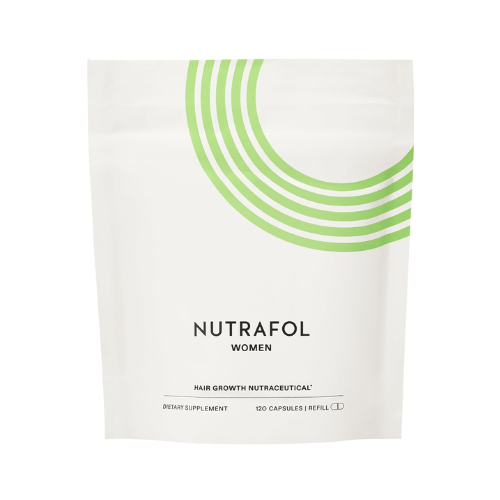 Nutrafol Women's Hair Growth Supplements, for Women Ages 18-44, Clinically Proven Hair Supplement for Visibly Thicker and Stronger Hair, Dermatologist Recommended - 1 Month Supply, 1 Refill Pouch