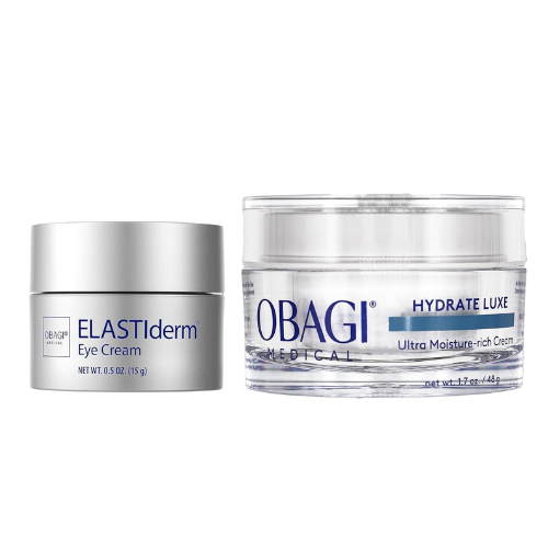 Obagi Hydrate Luxe Ultra-Rich Moisturizer & ELASTIderm Eye Cream – Clinically Proven to Hydrate, Firm, & Reduce the Appearance of Fine Lines & Wrinkles with Biomimetic Peptides & Bi-Mineral Complex