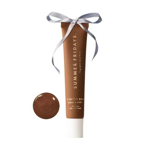 Summer Fridays Tinted Lip Butter Balm - Conditioning Vegan Lip Balm for Instant Moisture, Shine & Hydration - Sheer-Tinted, Soothing Skincare - Hot Cocoa (.5 Oz)