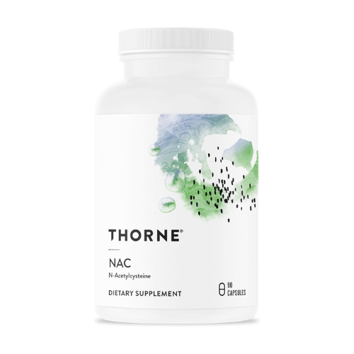 THORNE - NAC - N-Acetylcysteine - 500mg - Supports Respiratory Health & Immune Function - Promotes Liver & Kidney Detox* - Gluten, Dairy & Soy-Free - 90 Servings