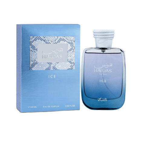 RASASI Hawas Ice for Men Eau de Parfum, 100ml(3.38 Oz), Premium Arabian Fragrance