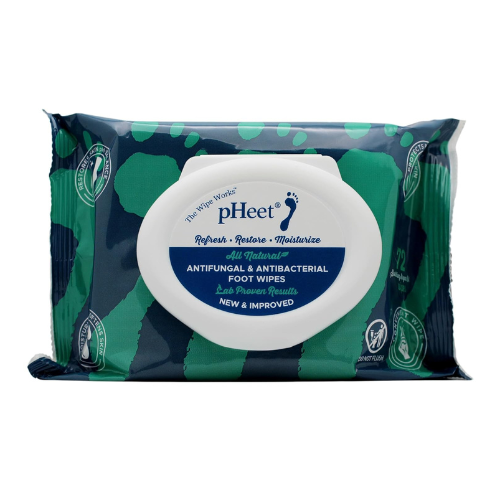 pHeet® Foot Wipes All-Natural Antifungal & Antibacterial Formula, Cleanses, Moisturizes, Prevents & Kills Athletes Foot, Toenail & Foot Fungus, Odor & Improves Dry, Cracked, Flaky & Diabetic Skin 72ct