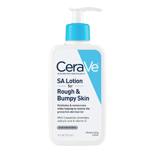 CeraVe SA Lotion for Rough & Bumpy Skin, Vitamin D, Hyaluronic Acid, Lactic Acid & Salicylic Acid Lotion, Fragrance Free & Allergy Tested, 8 Ounce