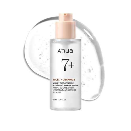 ANUA Rice Ceramide 7 Hydrating Barrier Serum, Moisturizing Serum for Face, Rice, Hyaluronic Acid, Niacinamide, Fragrance Free, Non-comodogenic, Glass Skin, Korean Skin Care, 50ml/1.69fl.oz.