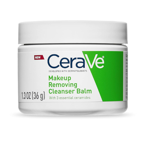 CeraVe Cleansing Balm Makeup Remover, Waterproof Makeup Remover With Ceramides & Plant-Based Jojoba Oil To Nourish & Hydrate, Non-Comedogenic & Fragrance Free, 1.3 Oz