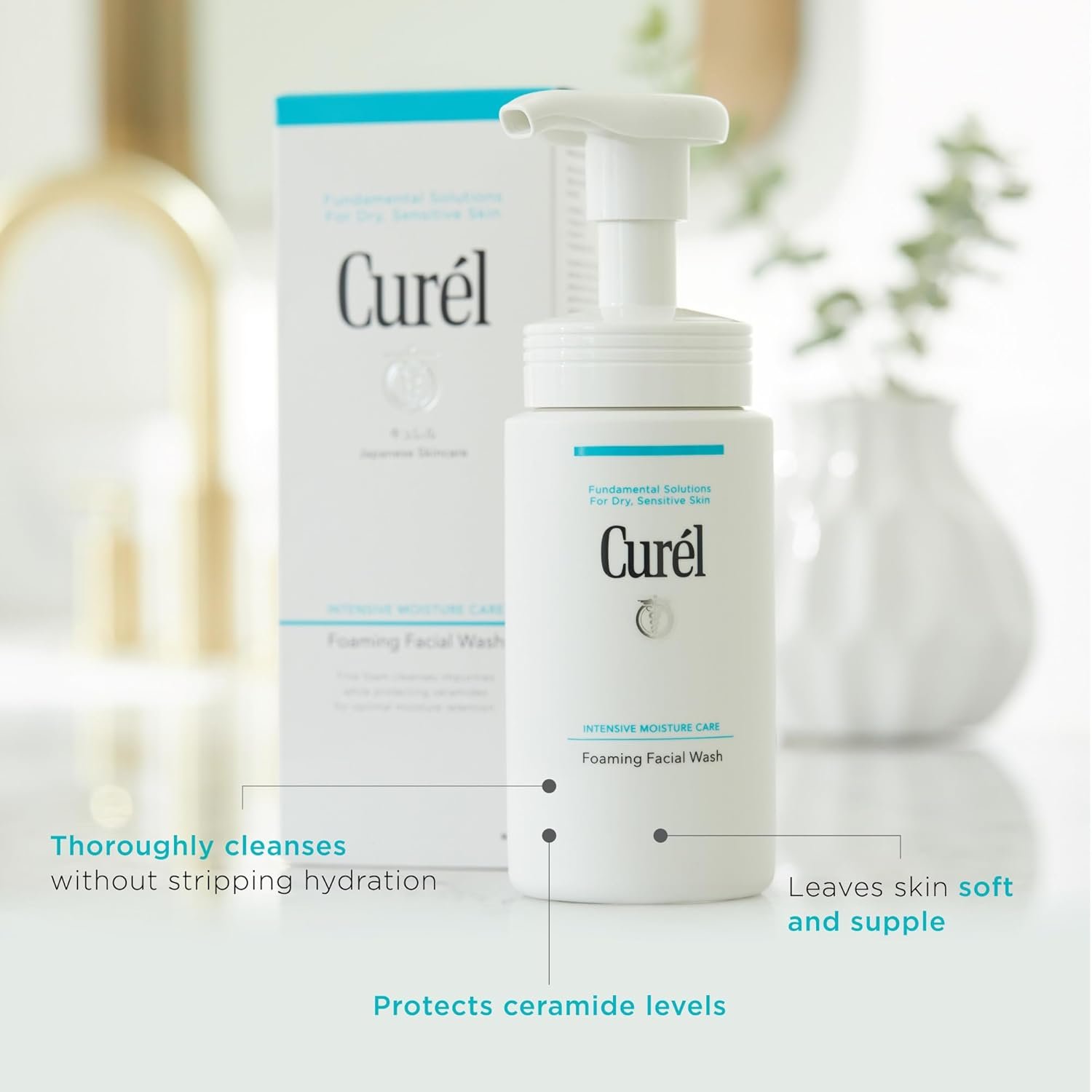 Curel Japanese Skin Care Foaming Daily Face Wash for Sensitive Skin, Hydrating Facial Cleanser for Dry Skin, pH-Balanced and Fragrance-Free, 5 Oz (Step 2 of 2-Step Skincare) - Image 6