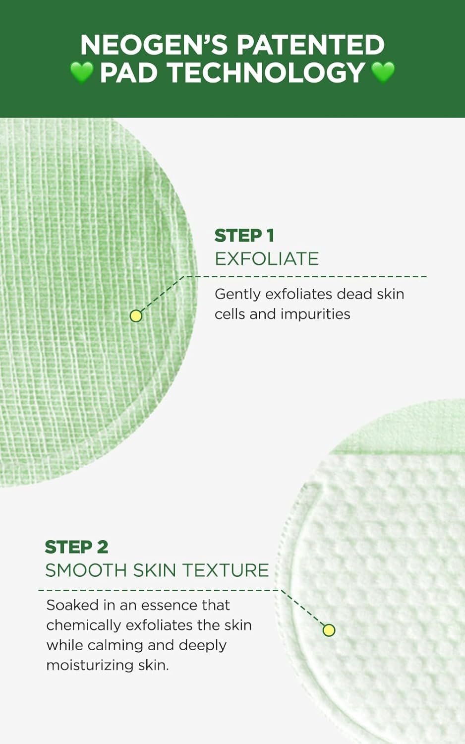 DERMALOGY by NEOGENLAB Bio-Peel Gauze Peeling Pads, Green Tea, 8 Count - Image 3