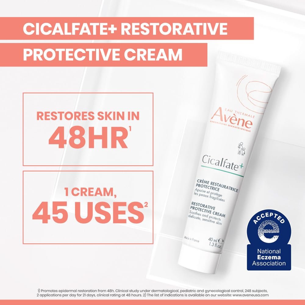 Avène Cicalfate+ Restorative Protective Cream, Face Moisturizer, face cream for sensitive 100mlve skin, helps restore skin barrier, restorative cream, safe for infants, children and adults - Image 2