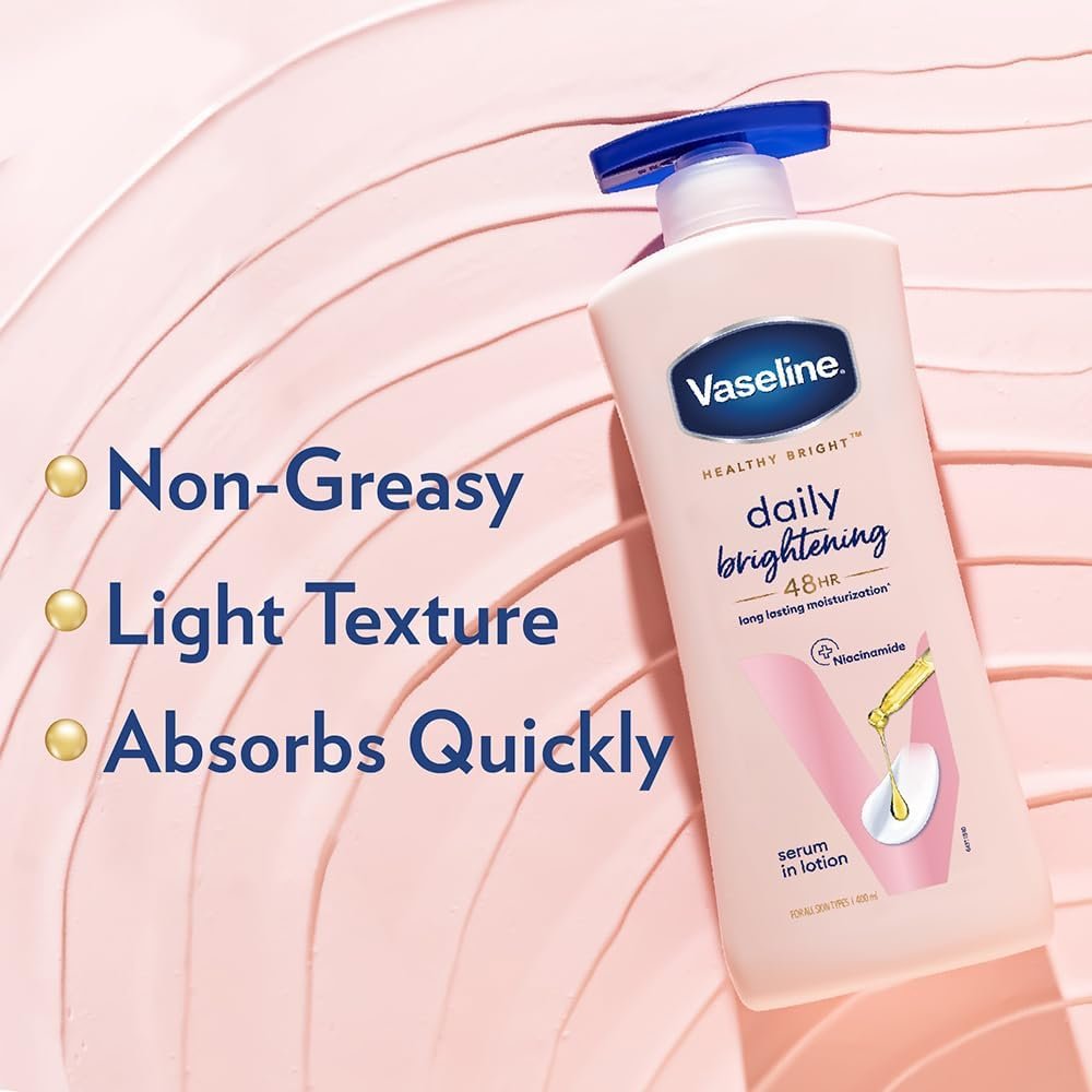 Vaseline Healthy Daily Body Lotion with Vitamin B3, Lightweight Daily Use Moisturizing Lotion – 400 ml (13.52 fl oz) - Image 2
