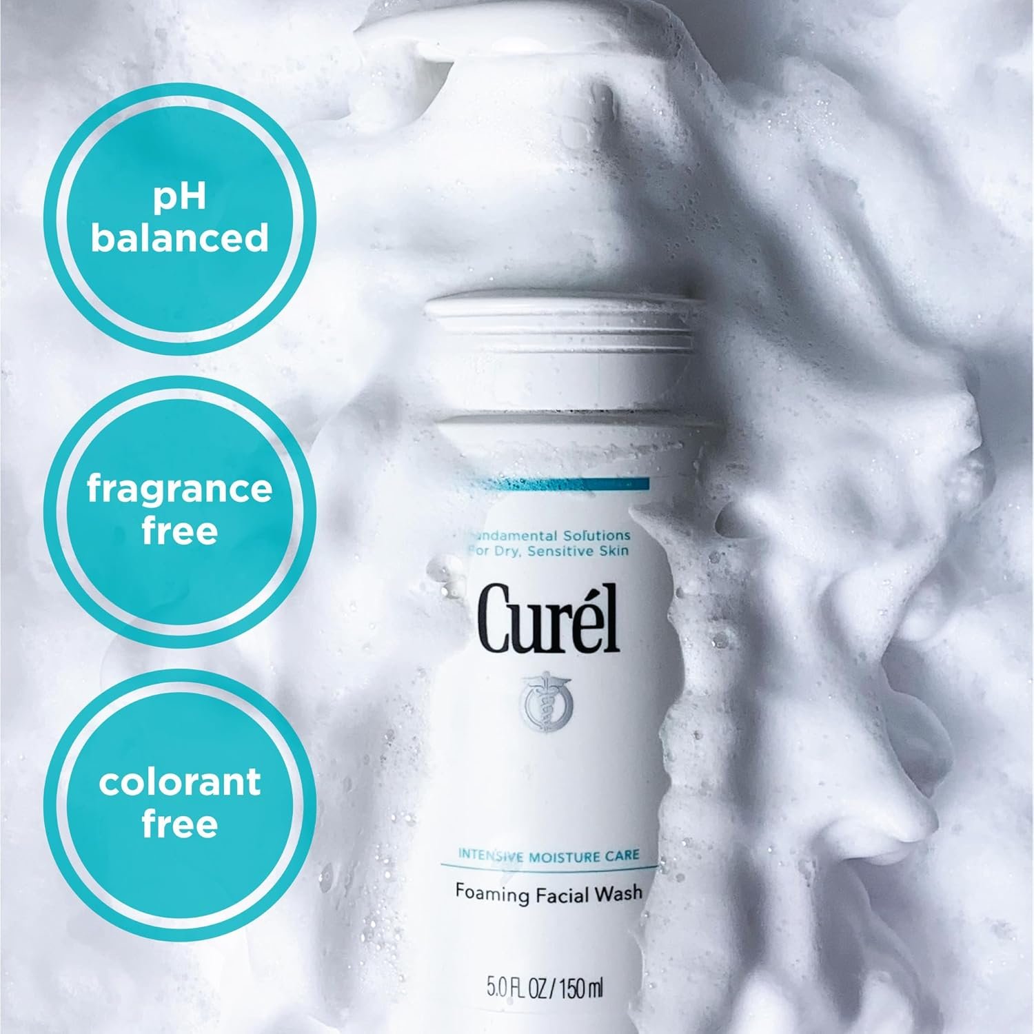 Curel Japanese Skin Care Foaming Daily Face Wash for Sensitive Skin, Hydrating Facial Cleanser for Dry Skin, pH-Balanced and Fragrance-Free, 5 Oz (Step 2 of 2-Step Skincare) - Image 7