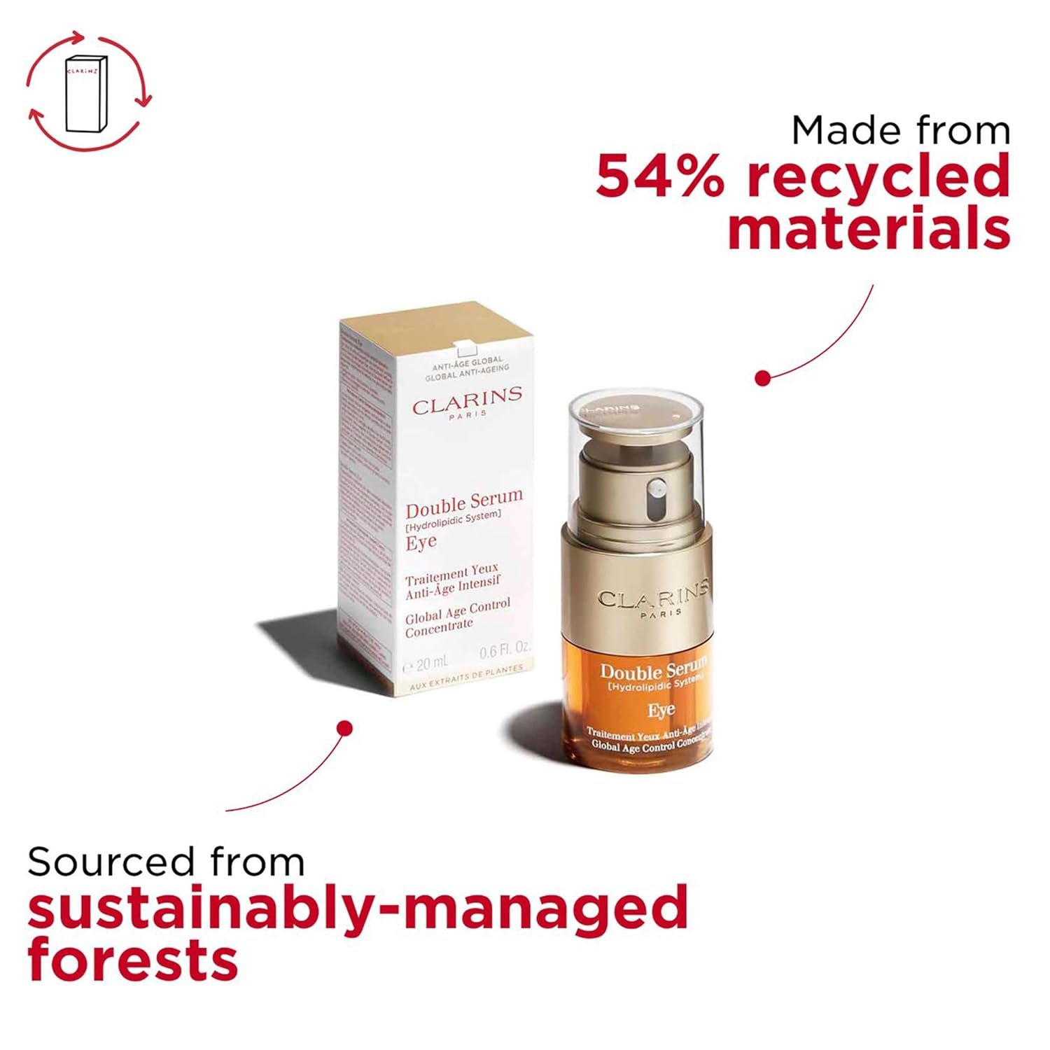 Clarins DOUBLE SERUM EYE | Anti-Aging Eye Treatment | Visibly Smoothes, Firms, Hydrates and Revitalizes For More Youthful-Looking Eyes In Just 7 Days* | 13 Plant Extracts, Including Turmeric | 0.6 Oz - Image 5