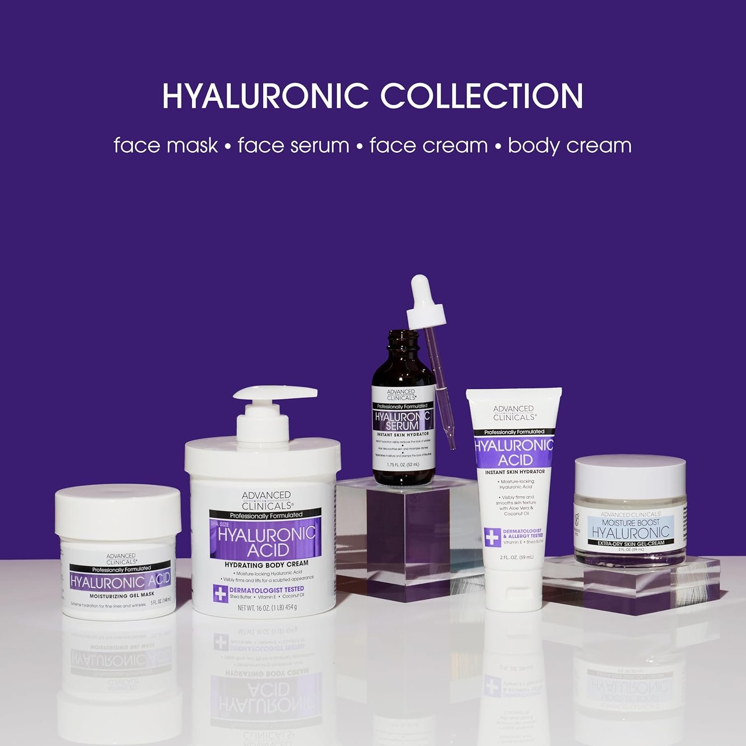 Advanced Clinicals Hyaluronic Acid Serum For Face | Moisturizing Facial Skin Care Products | Hydrating Serum For Face Helps Improve Look Of Wrinkles, Fine Lines, & Uneven Dry Skin Texture, 1.75 Fl Oz - Image 5