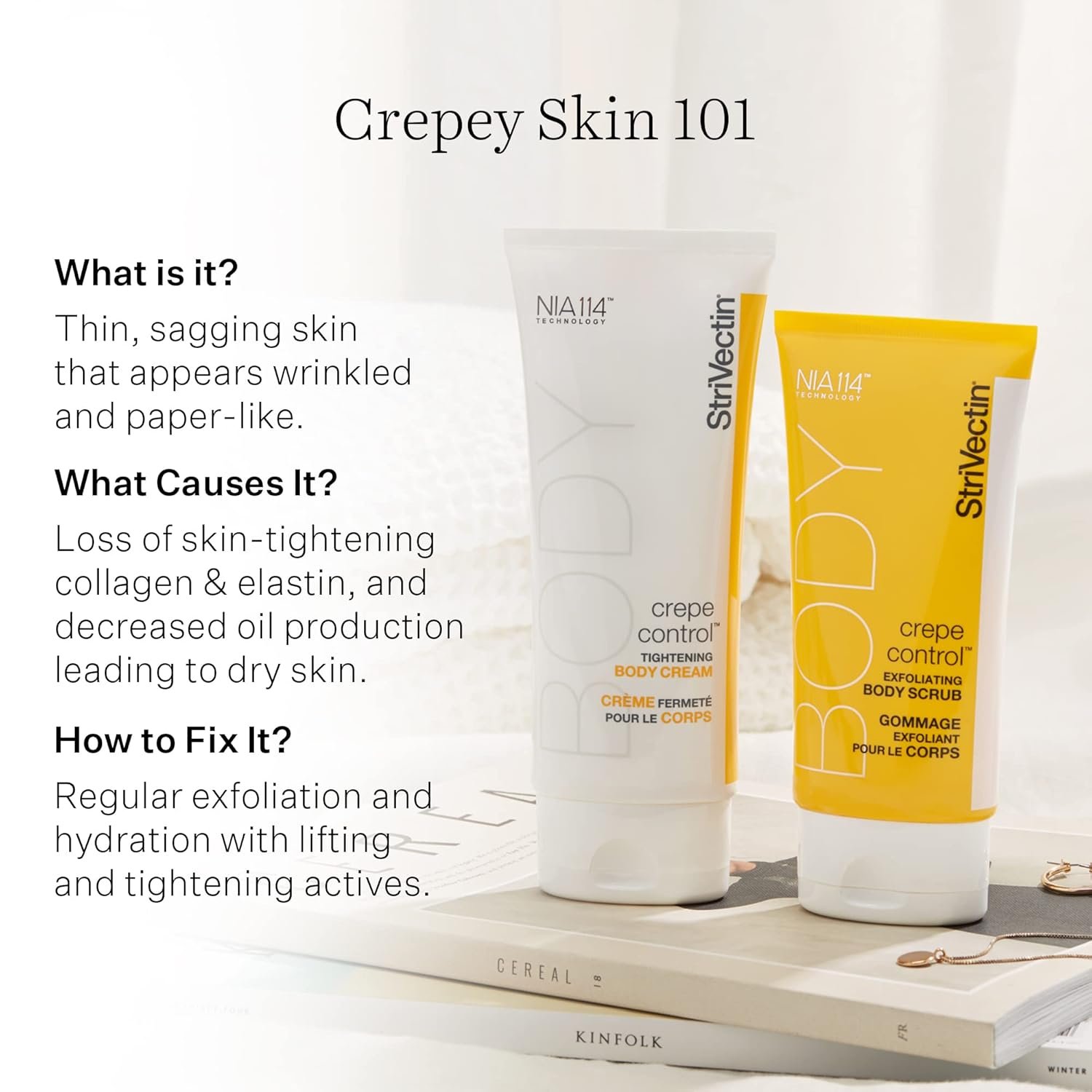 StriVectin Tighten and Lift Crepe Control Tightening Body Cream for Firmer, Brighter Arms and Legs, 6.7 Fl Oz - Image 2