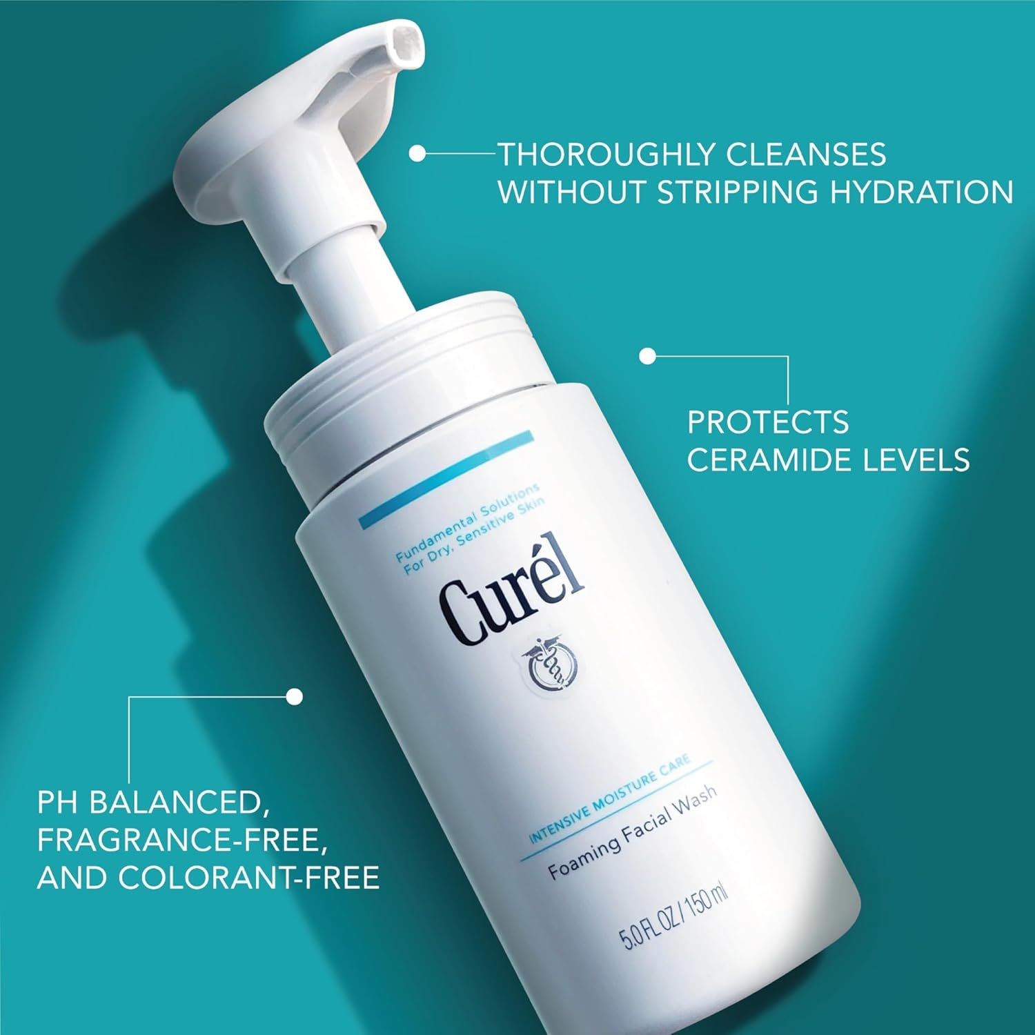 Curel Japanese Skin Care Foaming Daily Face Wash for Sensitive Skin, Hydrating Facial Cleanser for Dry Skin, pH-Balanced and Fragrance-Free, 5 Oz (Step 2 of 2-Step Skincare) - Image 3