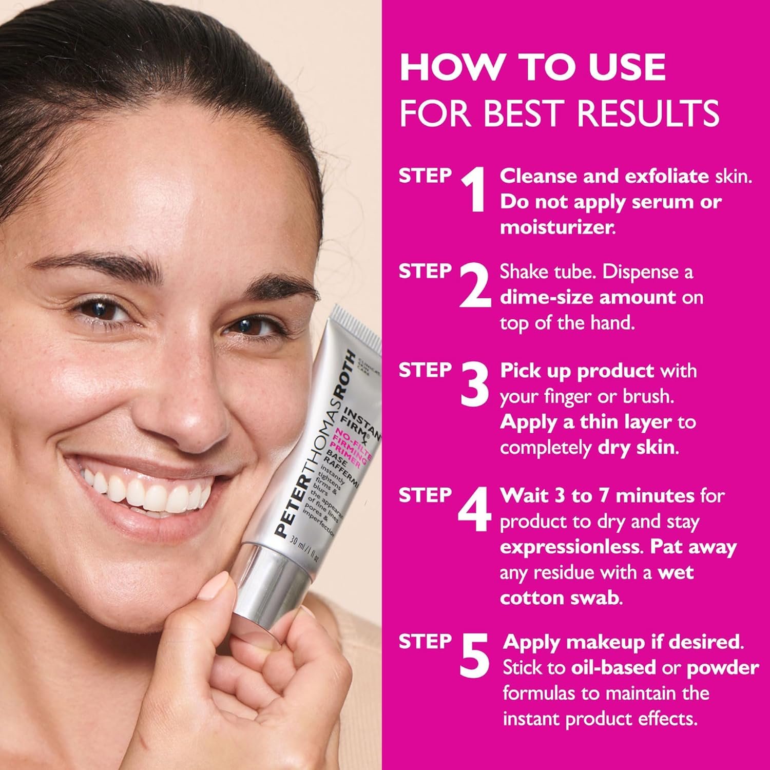 Peter Thomas Roth | Instant FIRMx® No-Filter Primer, Instant Skin Tightener, Skin Firmer, Makeup Primer For Face, Blurring Face Primer - Image 4