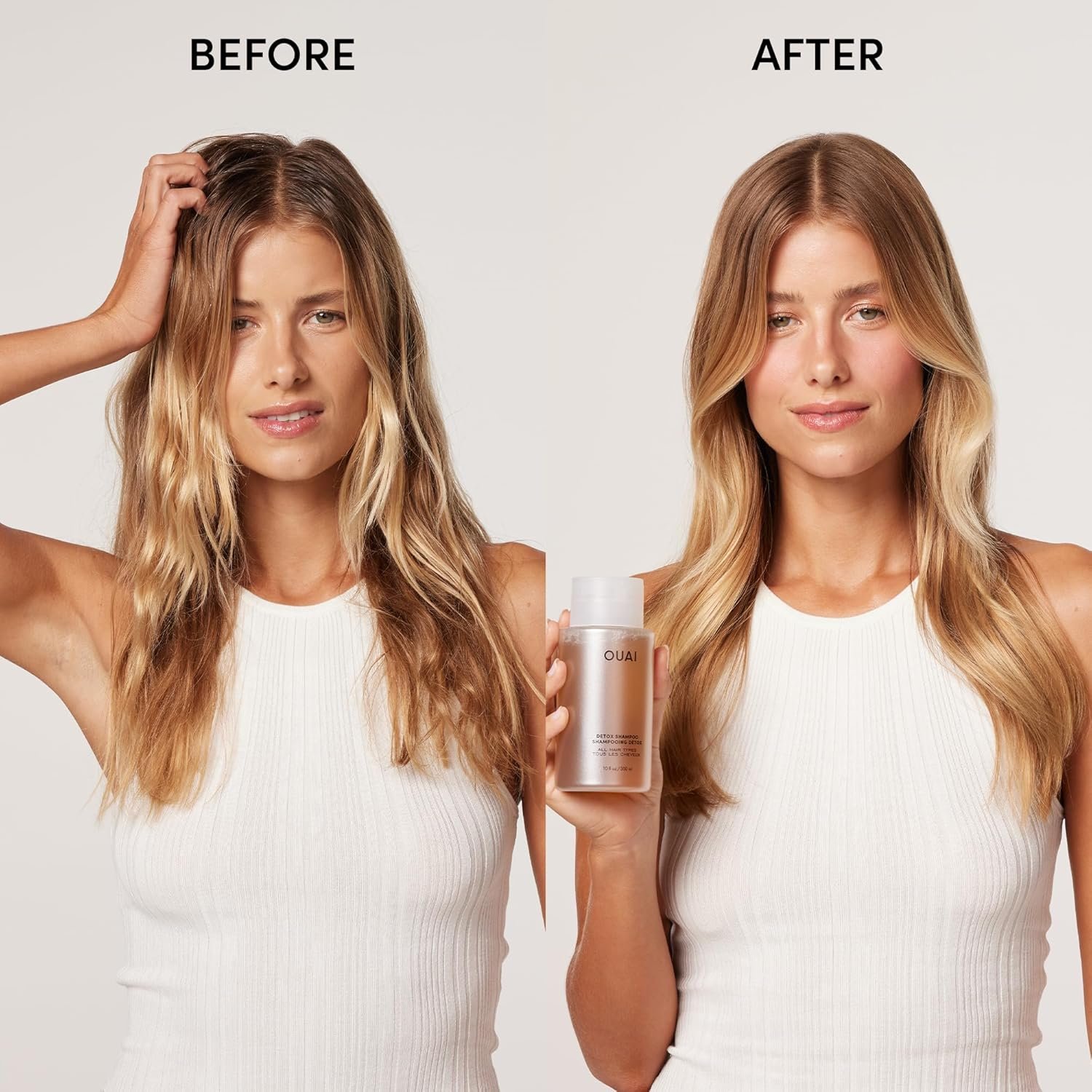 OUAI Detox Shampoo - Clarifying Shampoo for Build Up, Dirt, Oil, Product and Hard Water - Apple Cider Vinegar & Keratin for Clean, Refreshed Hair - Sulfate-Free Hair Care (10 oz) Detox Shampoo Detox Shampoo Detox Shampoo Detox Shampoo Detox Shampoo Previous page Detox Shampoo - Image 5