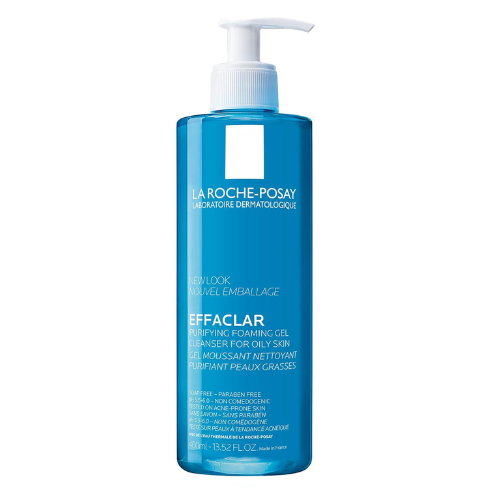 La Roche-Posay Effaclar Purifying Foaming Gel Cleanser for Oily Skin, With Zinc Pidolate To Remove Excess Oil & Shine, Alcohol Free & Oil Free, Sensitive Skin Tested 13.52 fl oz.